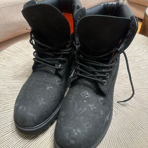 LV x Timberland Black Boots